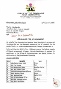 Akwa Ibom Assembly receives 27 nominees for commissioners, special advisers