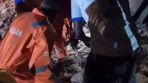 collapsed Ajah building