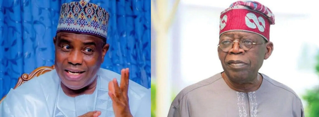 Tambuwal (L), Tinubu (R)