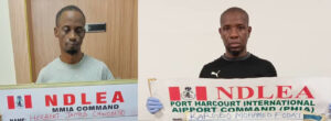 NDLEA arrests two drug traffickers, seizes 125 wraps of heroin at Lagos, Port Harcourt