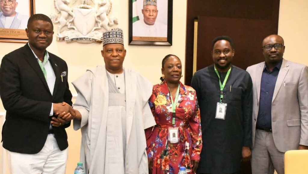 L-R: Chairman Local Organizing Committee of Nigerian Association of Nephrology Conference 2025, Olalekan Olatise; Vice President Kashim Shettima; Secretary LOC, Nigerian Association of Nephrology Conference 2025 Dr. Adegboyega Fapaile and Treasurer Nigerian Nephrology Executive 2024- 2025, Dr. Marek Mavein and Vice President’s Doctor, Loskurima Umar during a courtesy call on the Vice President by the Nigerian Association of Nephrology on forthcoming Nigerian Association of Nephrology Conference February 19-21 , 2025 at the Presidential Villa in Abuja on Thursday (06/05/2025)