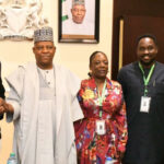 L-R: Chairman Local Organizing Committee of Nigerian Association of Nephrology Conference 2025, Olalekan Olatise; Vice President Kashim Shettima; Secretary LOC, Nigerian Association of Nephrology Conference 2025 Dr. Adegboyega Fapaile and Treasurer Nigerian Nephrology Executive 2024- 2025, Dr. Marek Mavein and Vice President’s Doctor, Loskurima Umar during a courtesy call on the Vice President by the Nigerian Association of Nephrology on forthcoming Nigerian Association of Nephrology Conference February 19-21 , 2025 at the Presidential Villa in Abuja on Thursday (06/05/2025)
