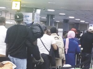 •Another set of protesting passengers