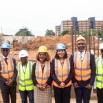 L-R: Registrar/CEO of (ICSAN); Mr. Babatunde Oladipo Okuneye; Chairman, Fortuna Engineering Ltd, Mr. Pade Ayoola; Vice President of ICSAN, Mrs. Uto Ukpanah; President of ICSAN, Mrs. Funmi Ekundayo; Hon. Treasurer of ICSAN, Mr. Francis Olawale; and MD, Fortuna Engineering Ltd, Bldr. Banji Ayoola, at the Foundation Laying Ceremony held in Lagos
