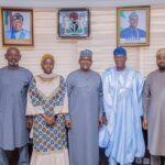R-L: Chairman MRS Oil & Gas, Sayyu Dantata, Maryam Ibrahim, Special Adviser to the Minister of Finance, Aliko Dangote, Minister of Finance and Coordinating Minister of the Economy, Wale Edun and Chairman of the Federal Inland Revenue Service (FIRS), Dr. Zacch Adelabu Adedeji, after a meeting in Abuja on Tuesday