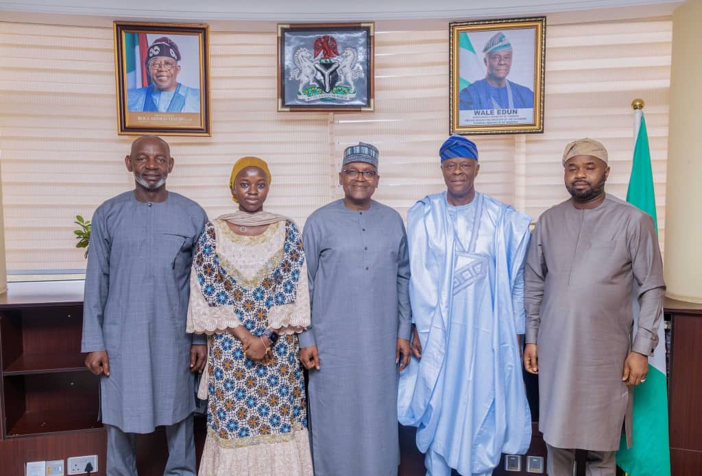 R-L: Chairman MRS Oil & Gas, Sayyu Dantata, Maryam Ibrahim, Special Adviser to the Minister of Finance, Aliko Dangote, Minister of Finance and Coordinating Minister of the Economy, Wale Edun and Chairman of the Federal Inland Revenue Service (FIRS), Dr. Zacch Adelabu Adedeji, after a meeting in Abuja on Tuesday