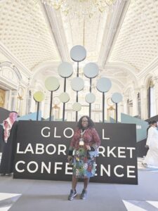 Anuforo at the venue of Global Labour Market Conference in Riyadh, KSA, recently