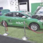 CNG-powered Kia Rio displayed by Kia Motors