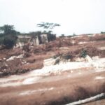 Demolished new buildings at the disputed land