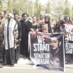 Protests rally in support of Senator Natasha Akpoti, demanding the removal of Senator Godswill Akpabio over sexual harassment allegations at the National Assembly in Abuja