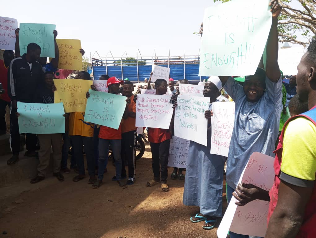 Northern truck drivers protest IPOB attacks in South East