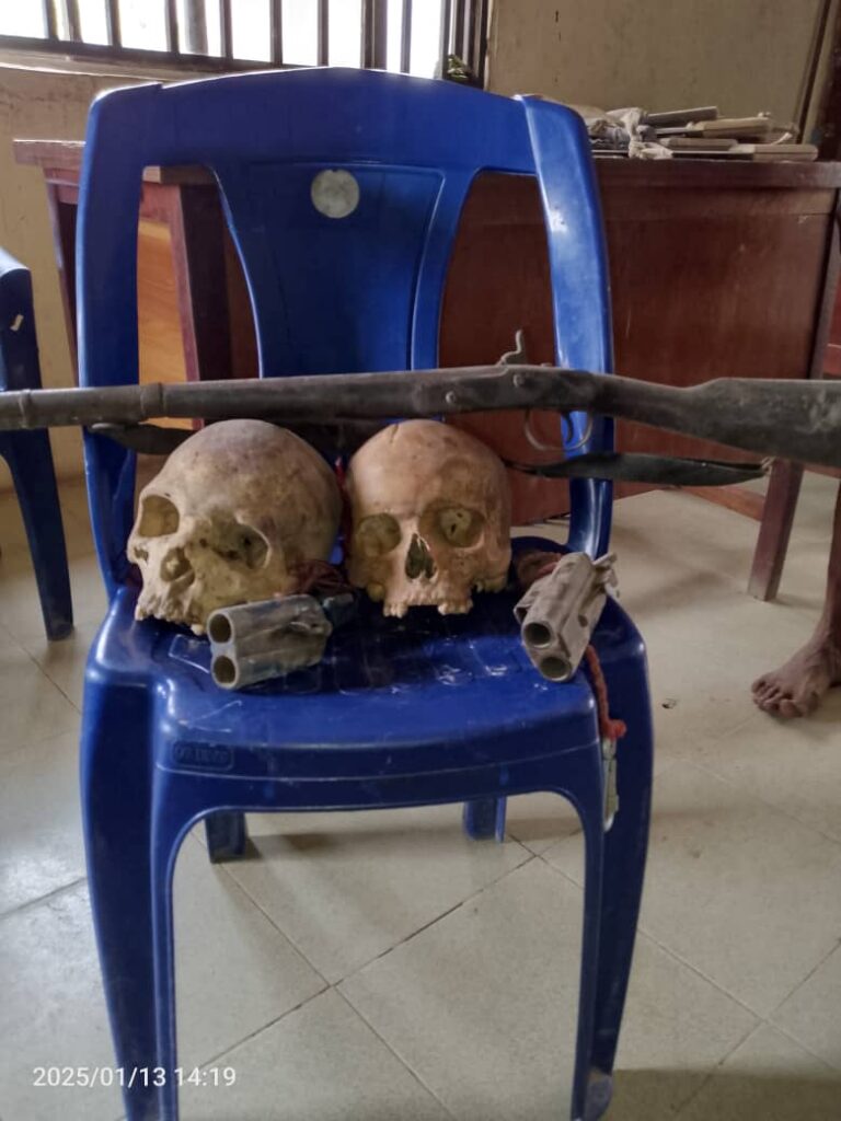 Man arrested with human skulls in Ebonyi