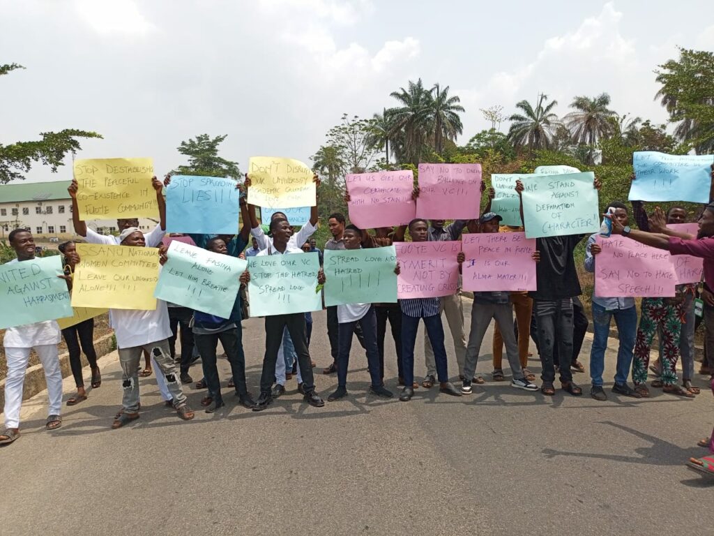 FUOYE students protest call for VC’s sack over alleged sexual harassment