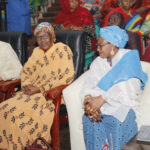 President, Road Safety Officers Wives Association (ROSOWA), Dr. Nafisah Mohammed, President of Police Officers Wives Association (POWA), Elizabeth Egbetokun, at the Flag Off Mobilization Campaign of 12 Million Young Nigerian Women into the UNESCO REF Young Woman in Agriculture to celebrate the 2025 United Nations International Women’s Day in Abuja
