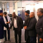 FCTA Director of Protocol, Sani Daura introducing the Charge d’Affaires of the Embassy of Nigeria in Italy, Mustapha Mohammed, who welcomed the FCT Minister, Nyesom Wike, while the Mandate Secretary on Education, Danlami Hayyo, SSAs on Administration, Public Communications and Social Media and Legal, Udo Samuel Atang, Lere Olayinka and Benedict Daudu looked on
