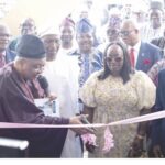 L-R- Oba Ajayi, Olanipekun, his wife and Prof. Tayo, at the inauguration