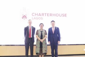 L-R- Todd, Yuqing (middle) and another guest at the event