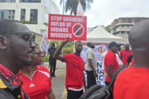 PENGASSAN protest at Sterling Oil, VI, Lagos
