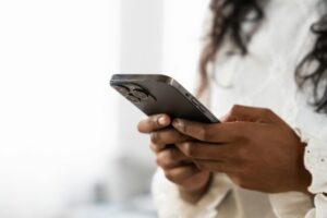Mobile phone user