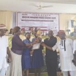 Presentation of trophy at event