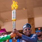 President Bola Tinubu has lit the Torch of Unity at the State House in Abuja