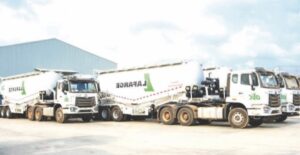 Purpose-built bulk cement haulage trucks acquired recently by ABC Transport