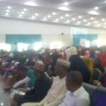 Thousands of students at the University of Maiduguri during the launch of UNICEF U-Report against cholera outbreak on Tuesday