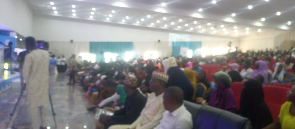 Thousands of students at the University of Maiduguri during the launch of UNICEF U-Report against cholera outbreak on Tuesday