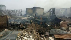 Fire ravages Aleshinloye market, Oyo governor offers support