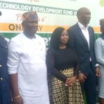 Head scholarship PTDF Mrs Agboola ,SSA to President Tinubu on Students Engagement during  one day PTDF workshop in Uyo on Wednesday, April 16, 2025