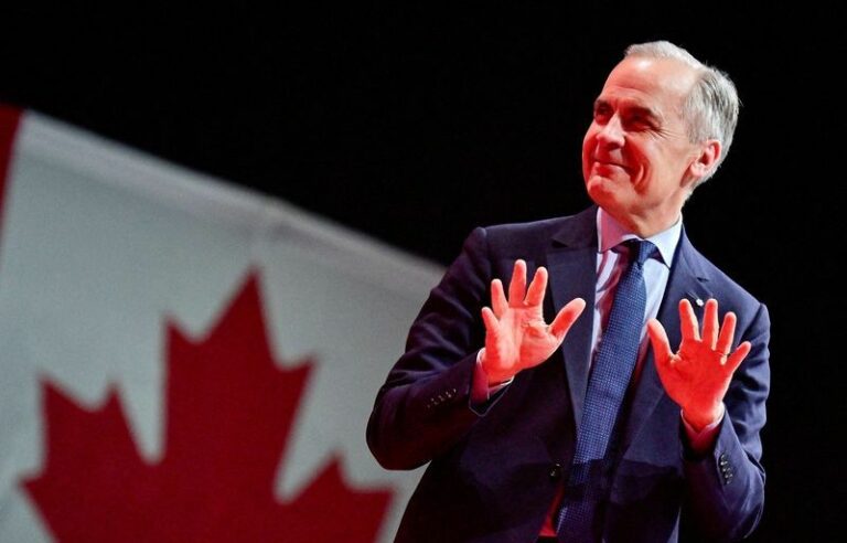 Canadian PM Mark Carney at campaign event