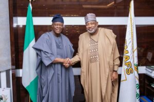 L-R: Minister of Finance and Coordinating Minister of the Economy Wale Edun, Minister of Agriculture and Food Security Abubakar Kyari
