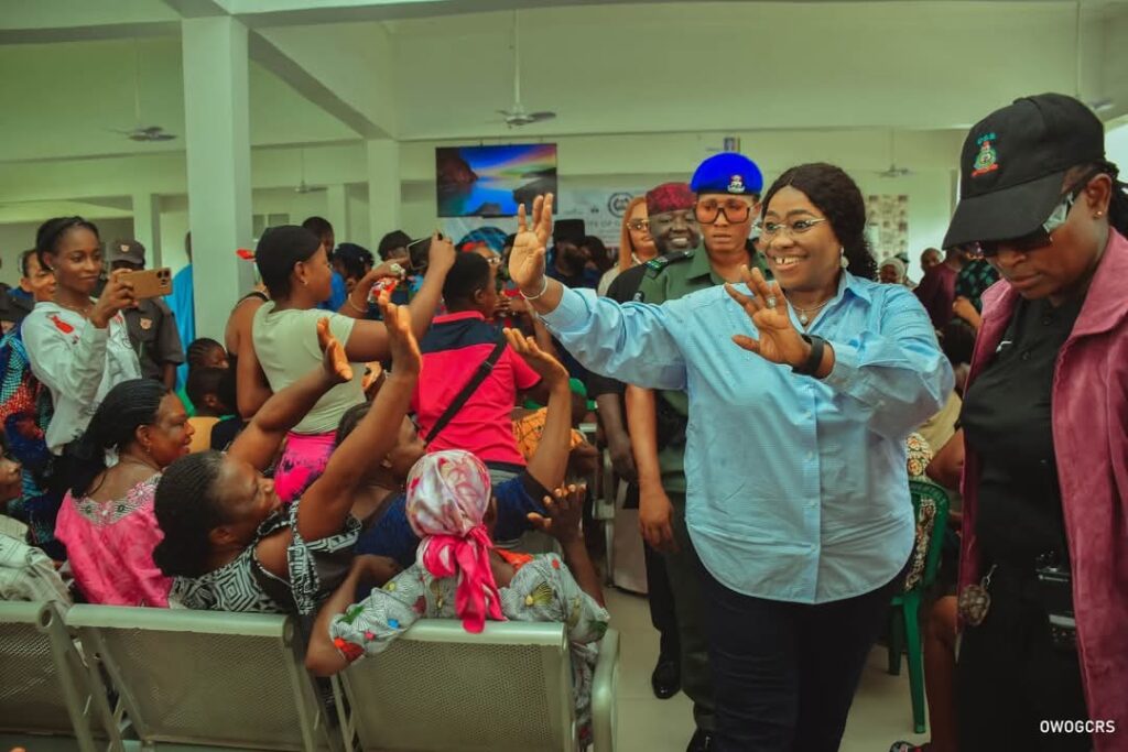 Bishop Eyoanwan Otu during the flag off of the free medical outreach in Obudu LGA of Cross River State