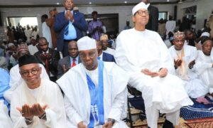 L-R: Ex-Kaduna Governor Nasir El-Rufai, Ex-Vice President Atiku Abubakar, Ex-President Muhammadu Buhari