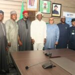 Minister of Aviation and Aerospace Development Festus Keyamo (middle)