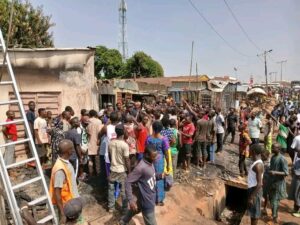 Tanker explosion devastates shops in Akwanga, driver’s bravery averts worse disaster