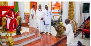 Oba of Benin and Edo Governor Monday Okpebholo