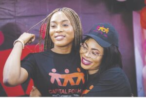 Olamide and her Mum, Mrs Folorunsho at the launch
