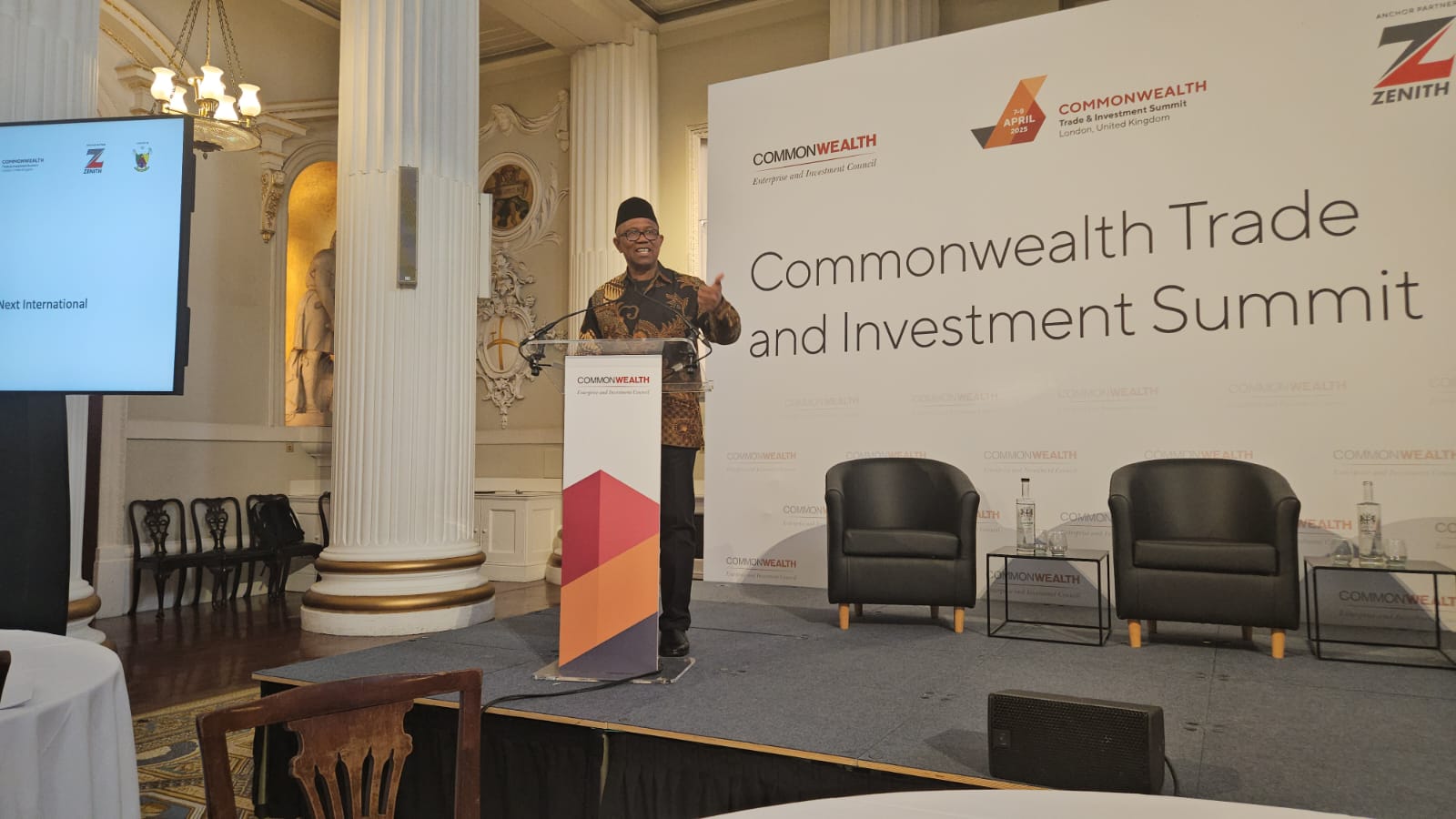 Peter Obi at the commonwealth event