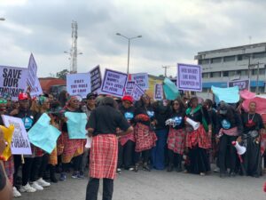 Rivers-Women-protest-against-state-of-emergency