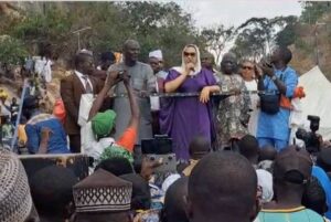 Senator Natasha rallies with supporters