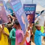 Banners in support of Natasha Akpoti-Uduaghan