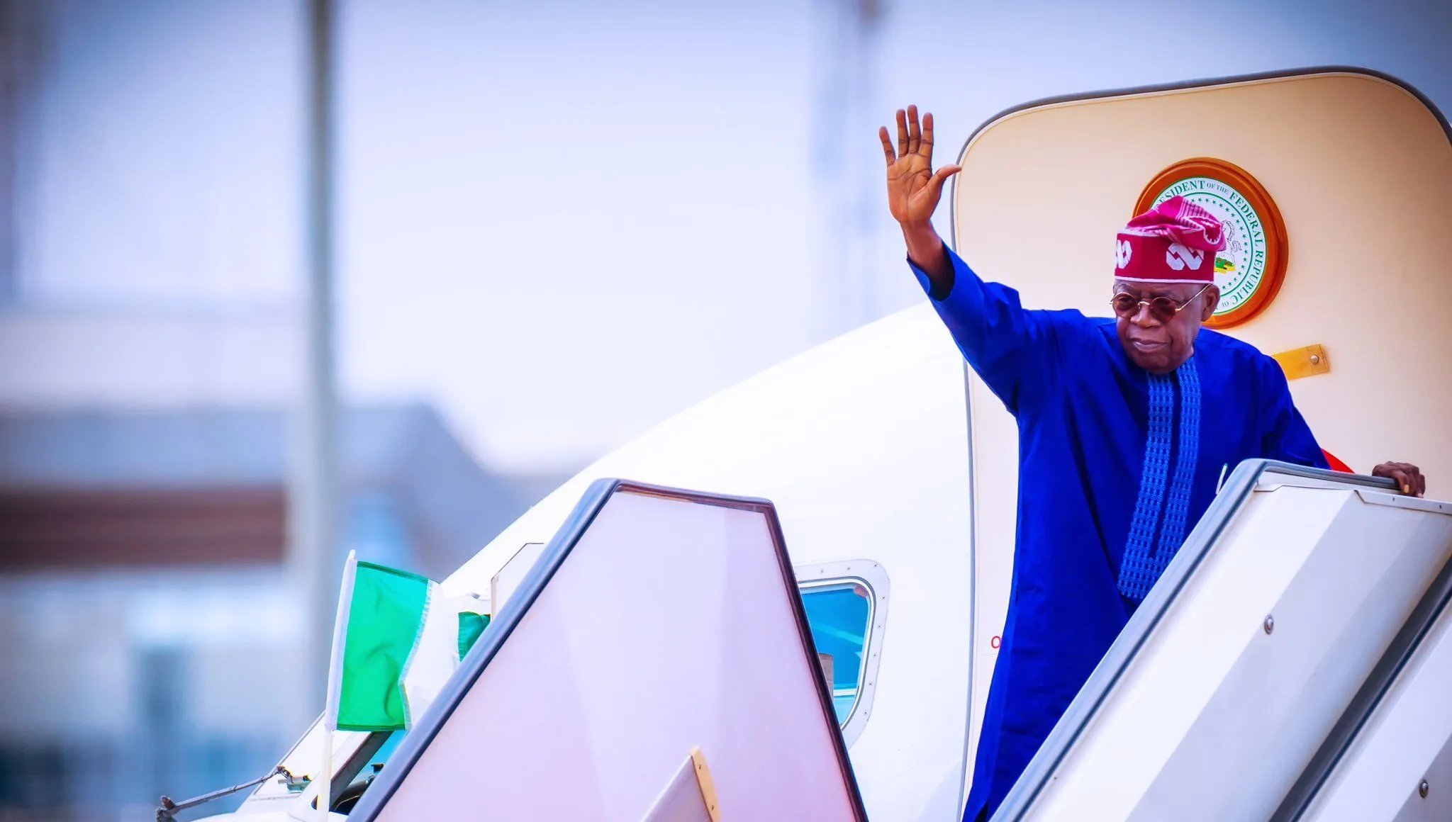 Tinubu jets out