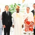 Vice President Kashim Shettima (middle) with a delegation from the Hertie School of Governance, Berlin, led by Senior Fellow Dr. Rolf Alter, at the Presidential Villa in Abuja on Wednesday, April 30, 2025
