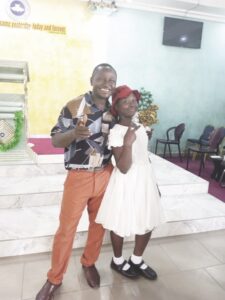 •Mr. Oluwaseyi and his daughter, Favour.