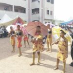 •Some female students of the school on cultural display