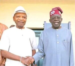 Prince Arthur Eze (L), President Bola Tinubu (R)