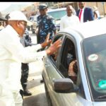 FCT Minister Nyesom  Wike exchanging pleasantries with motorists as he inspects critical road projects in Ushafa, Bwari Area Council on Saturday, May 31, 2025