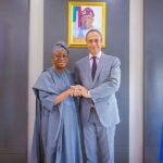 Nigeria’s Minister of Marine and Blue Economy Adegboyega Oyetola (L), French Ambassador to Nigeria Marc Fonbaustier (R)