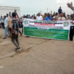 NANS protesting on the Lagos-Ibadan Expressway